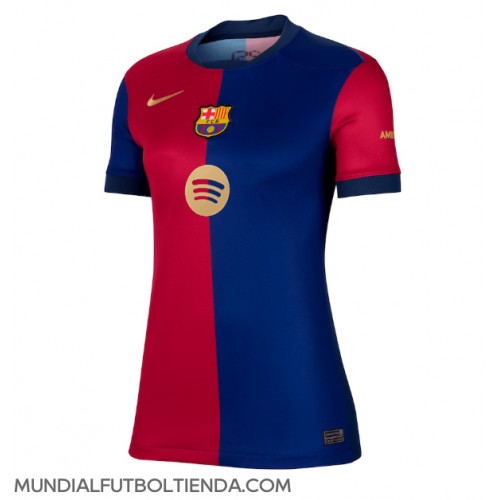 Camiseta Barcelona Primera Equipación Replica 2024-25 para mujer mangas cortas